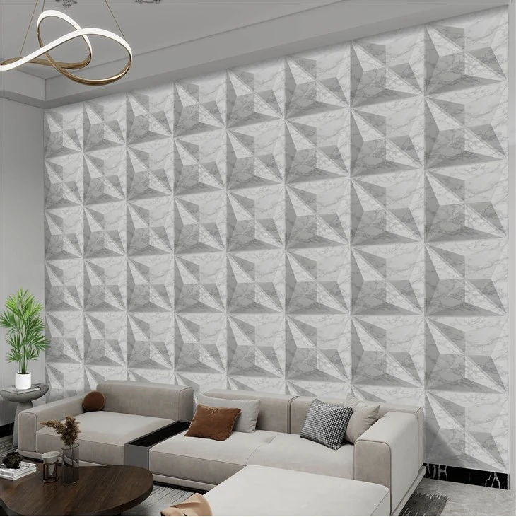 TOP KING Diamond‑Geometric 3D PVC Wall Panel Collection
